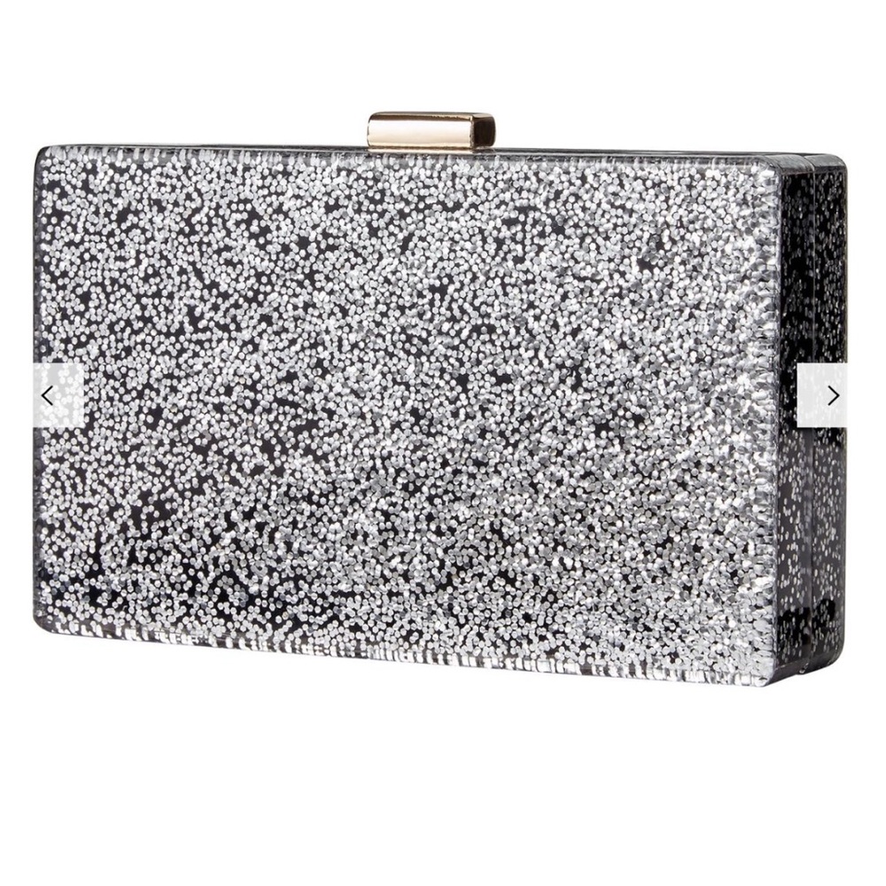 John Lewis Glitter Clutch Box Bag